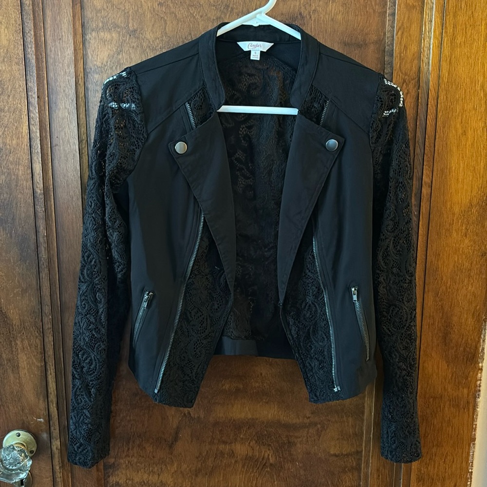 Candies Black Lace Juniors Jacket Size S